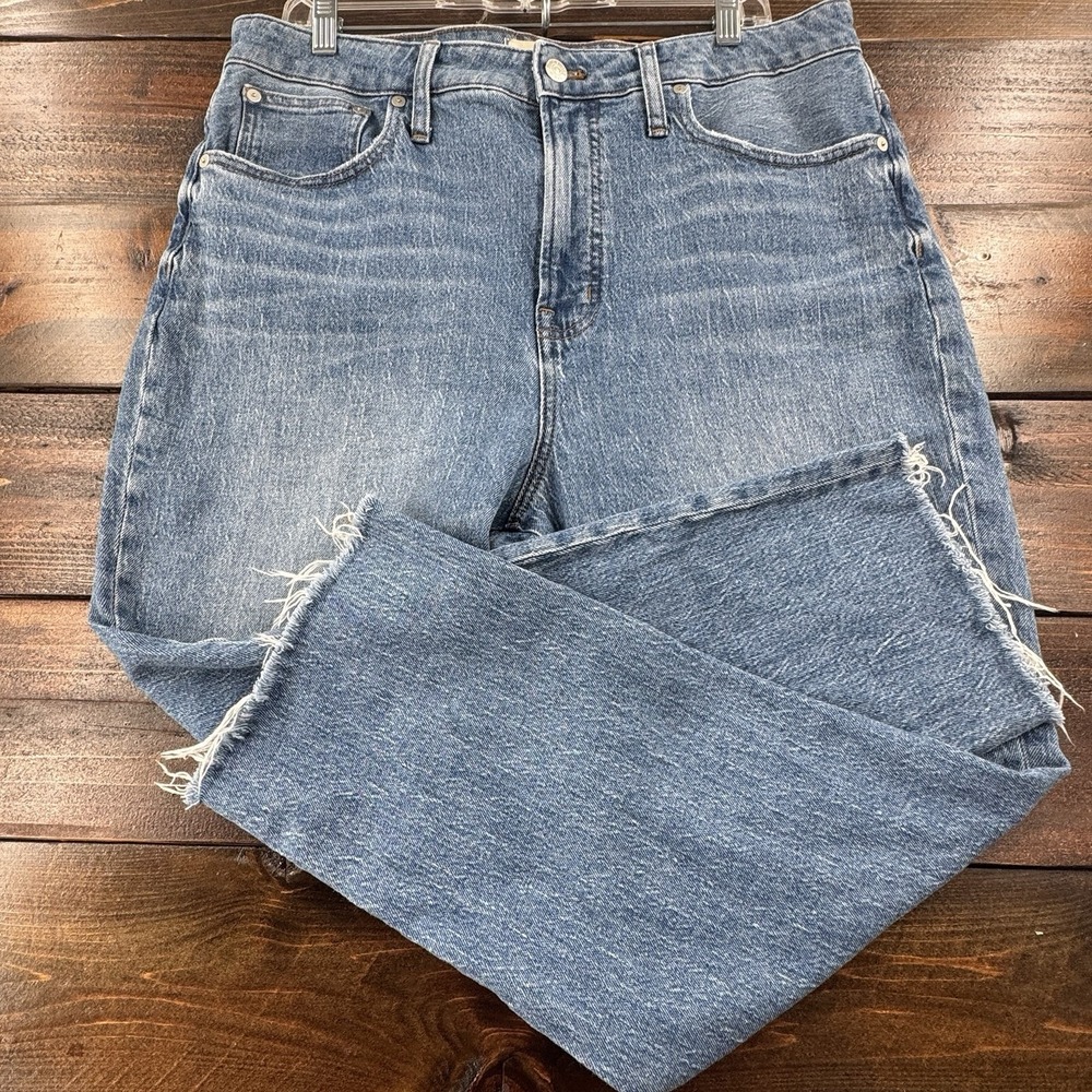 Madewell Jeans Womens Perfect Vintage Crop Jean Denim Distressed‎ 30 Actual 34" - Picture 6 of 15